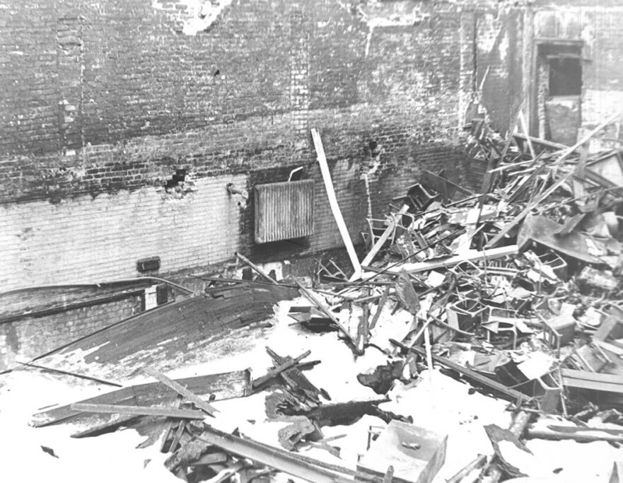 12 Interior damage to Hammond High School due to fire, 1967