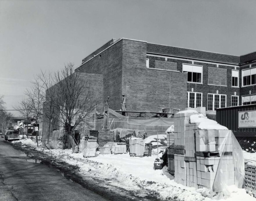 121 1971 construction back view of George Rodgers Clark High School, Station Street