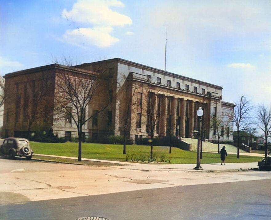 12C North and west facades of City Hall, circa 1935. (Colorized 2022)