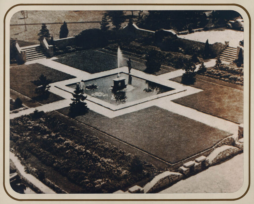 2 Sunken Rose Garden, circa 1940.