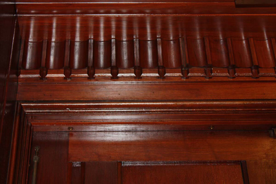 28 Carved original detail above the main door to the courtroom.