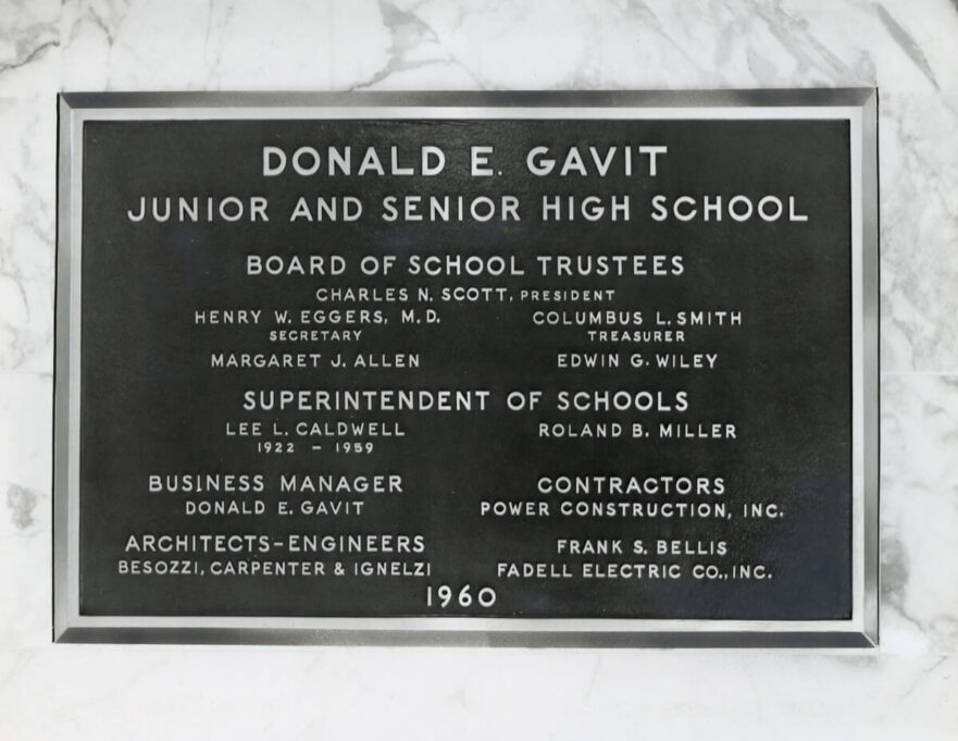 3 1960 dedication plaque