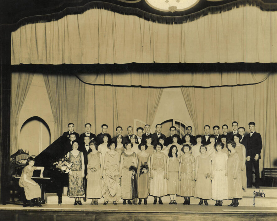 4 Chorus in Hammond High School auditorium, circa 1923