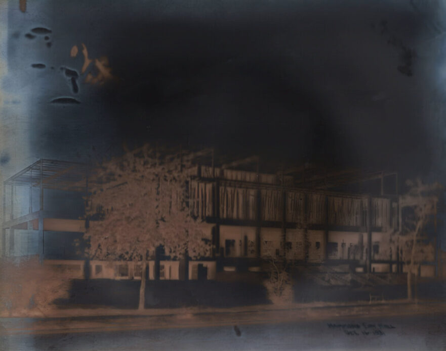 7 Negative image of first three floors during construction, October 2,1931.